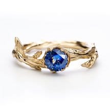 Hellenic Style Royal Blue Sapphire Engagement Ring 1.00ct Xenia