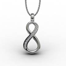 This is the true infinity love necklace. If you need a really beautiful infinity Image3Description go for this.\nThis everyday pendant can be worn in occation. This pendant is Image3Descriptioned in Australia and&nbsp;finely fabricated under the direct supervision of Brilliyond.\nThis is 3D printed and casted from 3D computer models to preserve the Image3Description as it is.\nFor the premium quality craftsmanship, the Image4Descriptions are manually set by hand and then the entire piece is hand