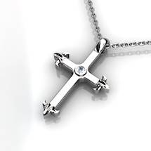 Must have clean cross Image3Description for everyday wear. This pendant is 2cm long, 2.5mm thick and weight slightly above 5.20 grams, something you wouldn't find for this price.</p>\nVery solidly made out of sterling silver and the shine will last long due to the rhodium plating over it.</p>\nThis is a perfect valentine day gift. Order this before you miss out!</span></p>\nShipping to Melbourne, Sydney, Perth, Brisbane, Adelaide, Gold Coast, Hobart, Darwin.\nImage4Description :  White Topaz\nIm