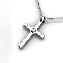 Must have clean cross Image3Description for everyday wear. This pendant is 2cm long, 2.5mm thick and weight slightly above 5.20 grams, something you wouldn't find for this price.</p>\nVery solidly made out of sterling silver and the shine will last long due to the rhodium plating over it.</p>\nThis is a perfect valentine day gift. Order this before you miss out!</span></p>\nShipping to Melbourne, Sydney, Perth, Brisbane, Adelaide, Gold Coast, Hobart, Darwin.\nImage4Description :  White Topaz\nIm