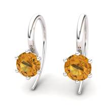 Citrine Ice Queen Hook Earrings