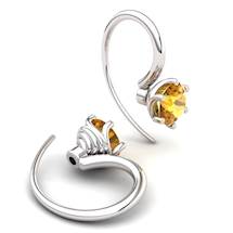 Citrine Eye of Cyclone Hook Earrings