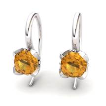 Citrine Lilac Wonder Tulip Hook Earrings