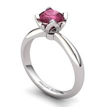 Garnet Artisanal Lilac Wonder Tulip Solitaire Ring