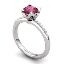 Garnet Elite Lilac Wonder Tulip Solitaire Ring