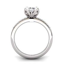 White Topaz Elite Lilac Wonder Tulip Solitaire Ring