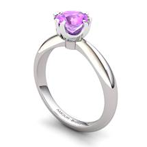 Amethyst Artisanal Queen of Night Solitaire Ring