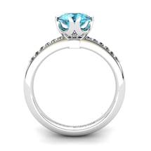 Blue Topaz Elite Queen of Night Solitaire Ring