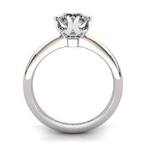 White Topaz Artisanal Queen of Night Solitaire Ring