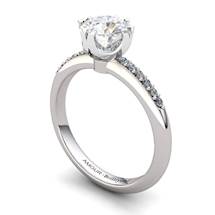 White Topaz Elite Queen of Night Solitaire Ring