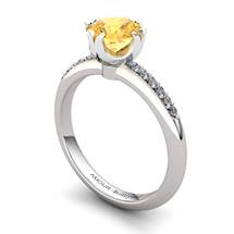 Citrine Elite Queen of Night Solitaire Ring