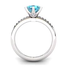Blue Topaz Elite Tarda Solitaire Ring