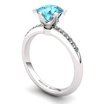 Blue Topaz Elite Tarda Solitaire Ring
