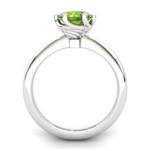 Peridot Artisanal Eye of Cyclone Solitaire Ring