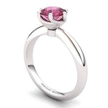 Garnet Artisanal Eye of Cyclone Solitaire Ring