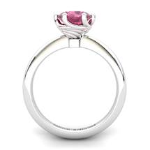 Garnet Artisanal Eye of Cyclone Solitaire Ring