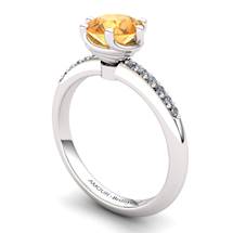 Citrine Elite Eye of Cyclone Solitaire Ring