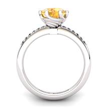 Citrine Elite Eye of Cyclone Solitaire Ring