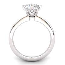 White Topaz Artisanal Braid Square Solitaire Ring