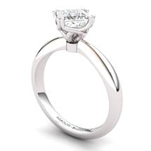 White Topaz Artisanal Braid Square Solitaire Ring