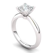 White Topaz Artisanal Magic of Love Solitaire Ring