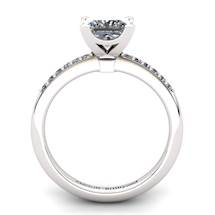 White Topaz Elite Magic of Love Solitaire Ring