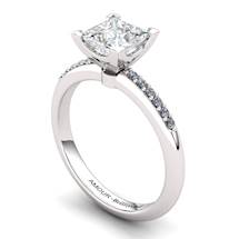 White Topaz Elite Magic of Love Solitaire Ring