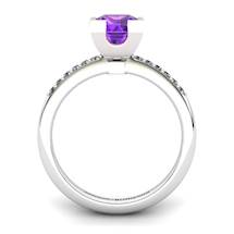 Amethyst Elite Watchtower Solitaire Ring