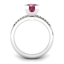 Garnet Elite Watchtower Solitaire Ring