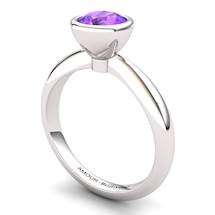 Amethyst Artisanal Imperial Cone Solitaire Ring