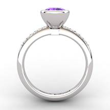Amethyst Elite Imperial Cone Solitaire Ring