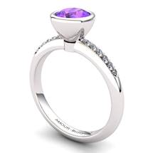 Amethyst Elite Imperial Cone Solitaire Ring