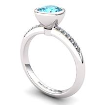 Blue Topaz Elite Imperial Cone Solitaire Ring