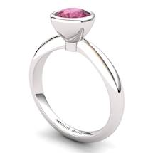 Garnet Artisanal Imperial Cone Solitaire Ring