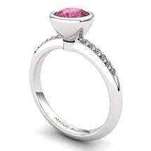 Garnet Elite Imperial Cone Solitaire Ring