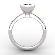 White Topaz Artisanal Imperial Cone Solitaire Ring