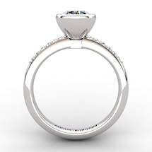 White Topaz Elite Imperial Cone Solitaire Ring