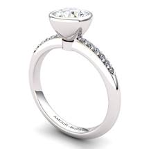 White Topaz Elite Imperial Cone Solitaire Ring