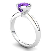 Amethyst Artisanal The Eye of Venus Solitaire Ring