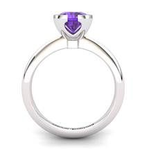 Amethyst Artisanal The Eye of Venus Solitaire Ring