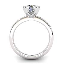 White Topaz Elite The Eye of Venus Solitaire Ring