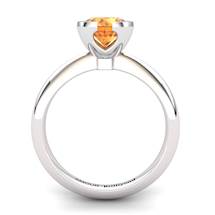 Artisanal The Eye of Venus Solitaire Ring Citrine 