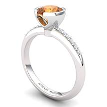 Elite The Eye of Venus Solitaire Citrine Ring