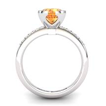 Elite The Eye of Venus Solitaire Citrine Ring