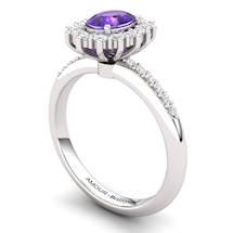 Amethyst Elite The Royal Heritance Silver Engagement Ring