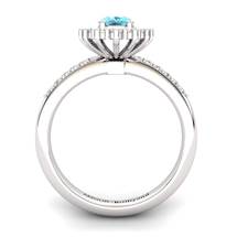 Blue Topaz Elite The Royal Heritance Silver Engagement Ring