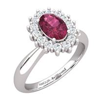 Garnet Artisanal The Royal Heritance Silver Engagement Ring