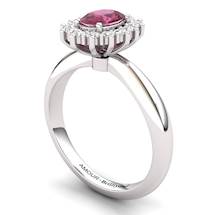Garnet Artisanal The Royal Heritance Silver Engagement Ring