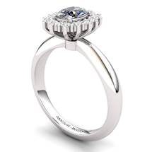 White Topaz Artisanal The Royal Heritance Silver Engagement Ring
