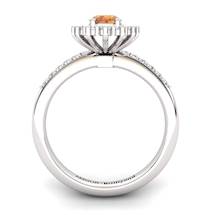 Elite The Royal Heritance Silver Citrine Engagement Ring